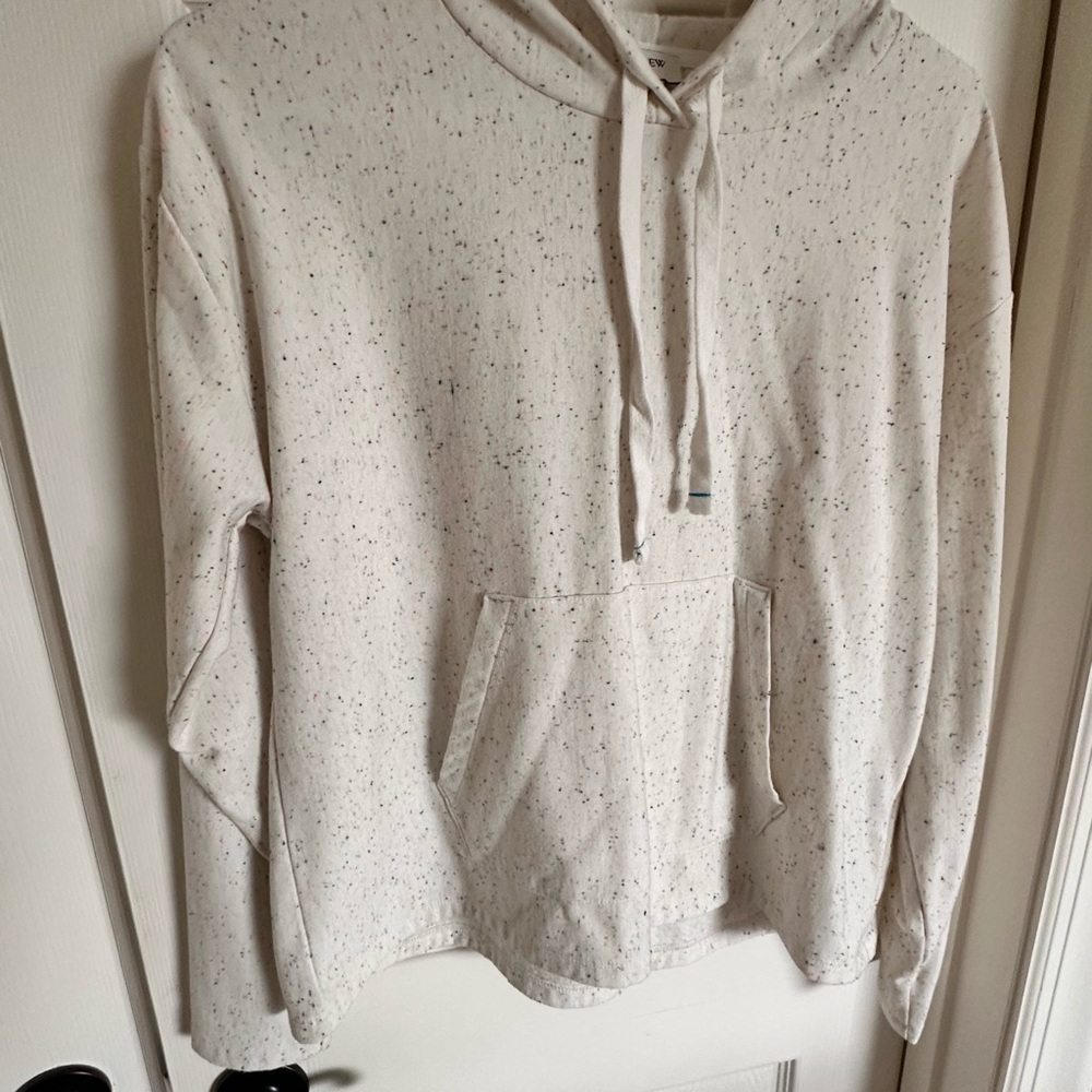 J. Crew Speckled Cream Hoodie